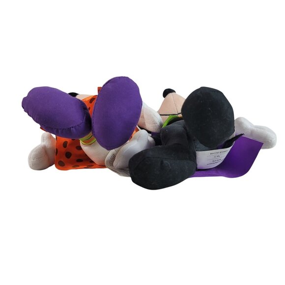 Disney Halloween Mickey & Minnie Plush Dolls 11" Cape Hat Bat Embroidered Eyes - Picture 8 of 10